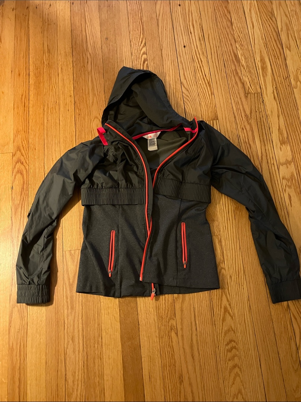 The North Face Gray Jacket with Hot Pink Detail